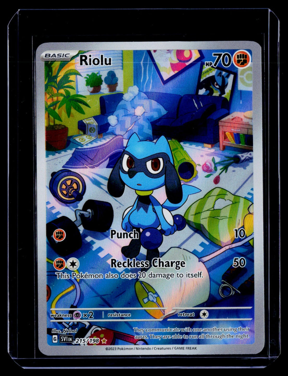 Riolu Holo SV01: Scarlet & Violet Base Set 215/198 NM