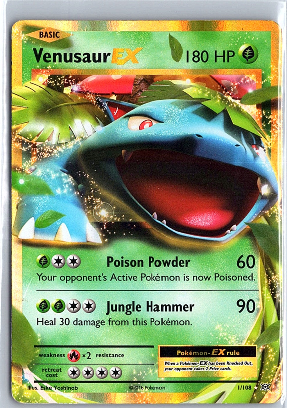 Venusaur EX Ultra Rare XY - Evolutions 1/108 NM