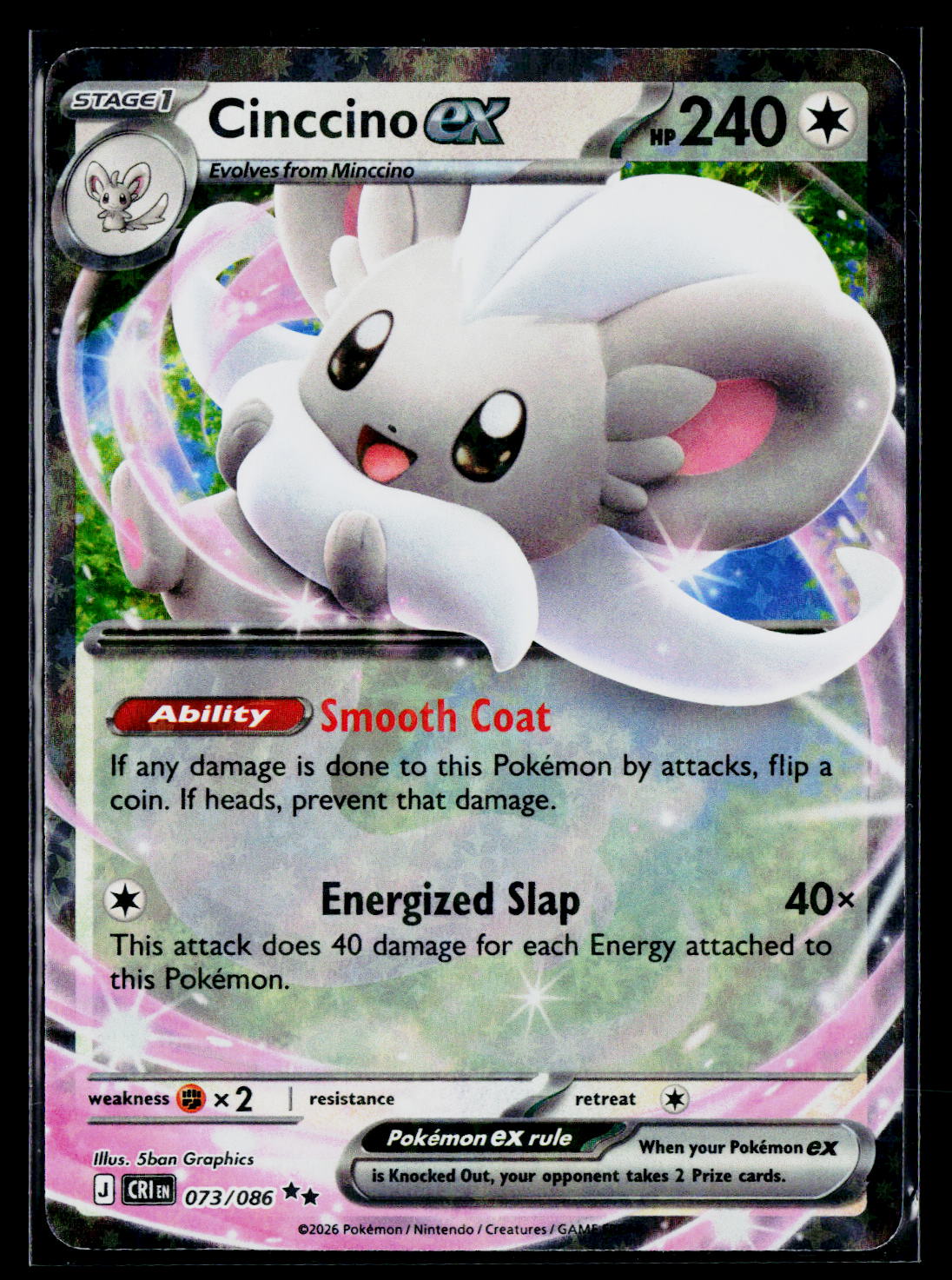 Cinccino ex CRI 073/086 Holo NM