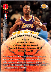 1996-97 Stadium Club - Rookies Member's Only (Series Two) Kobe Bryant  (Back)
