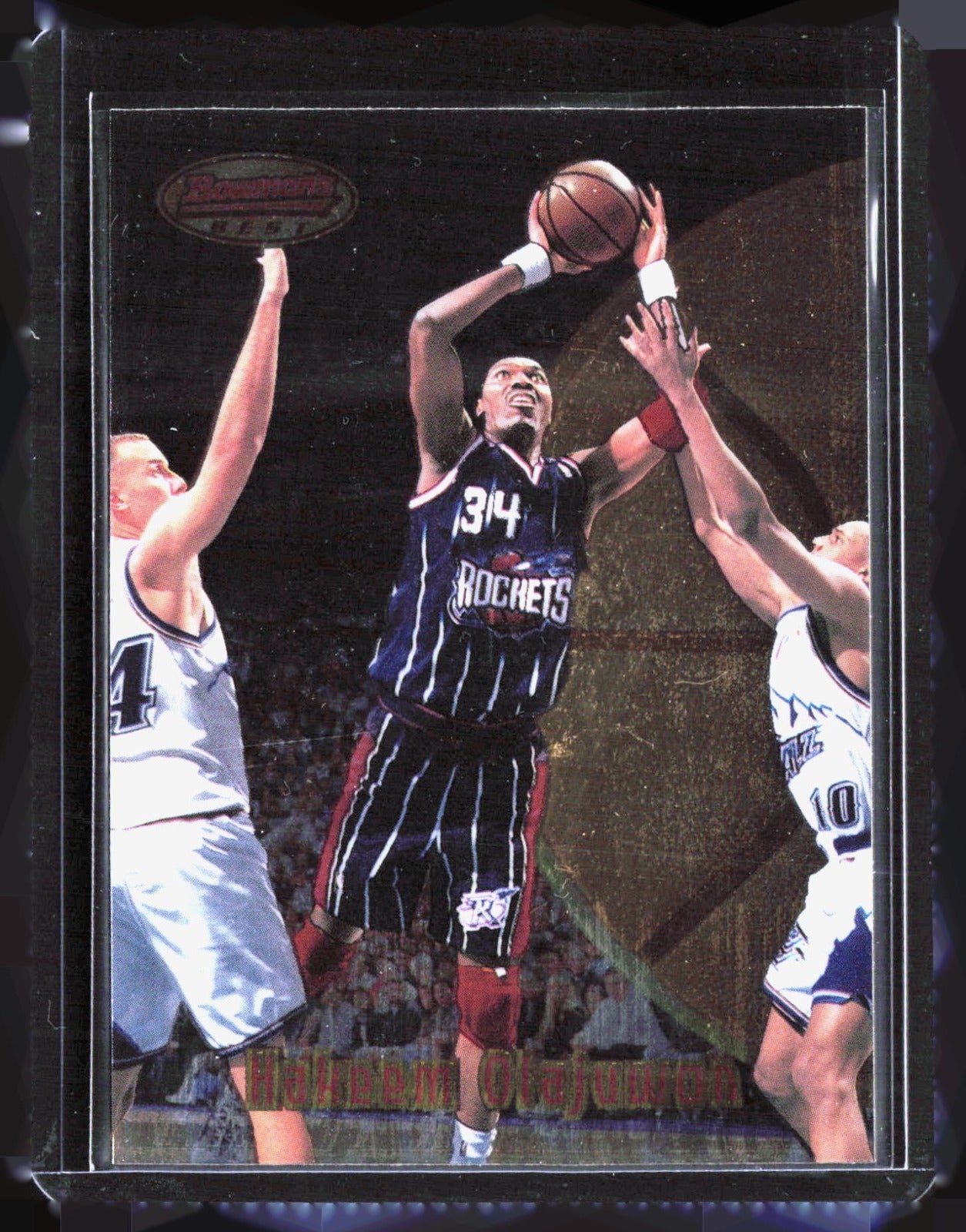 1997-98 Bowman's Best Hakeem Olajuwon 58 Basketball Houston Rockets