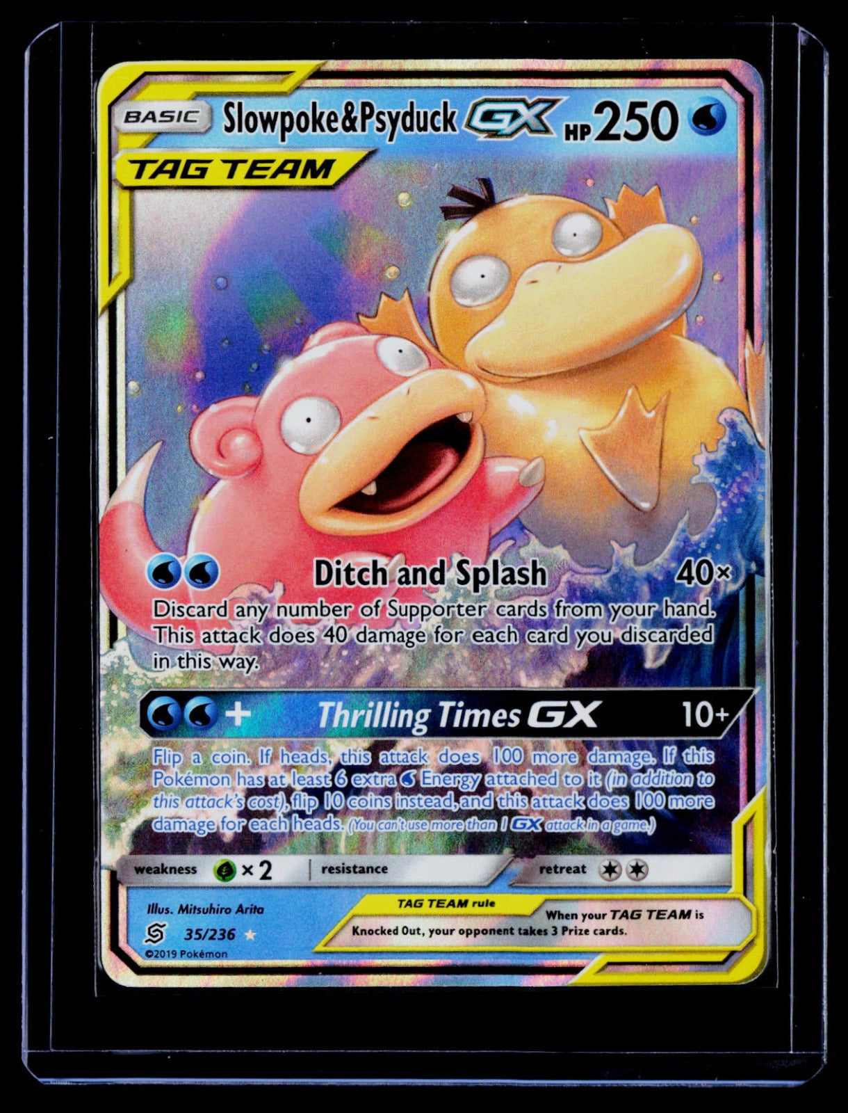 Slowpoke & Psyduck GX Holo SM - Unified Minds 35/236 NM