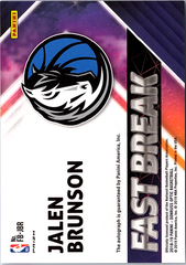 Jalen Brunson Donruss Optic - Fast Break Signatures FB-JBR NM (Back)
