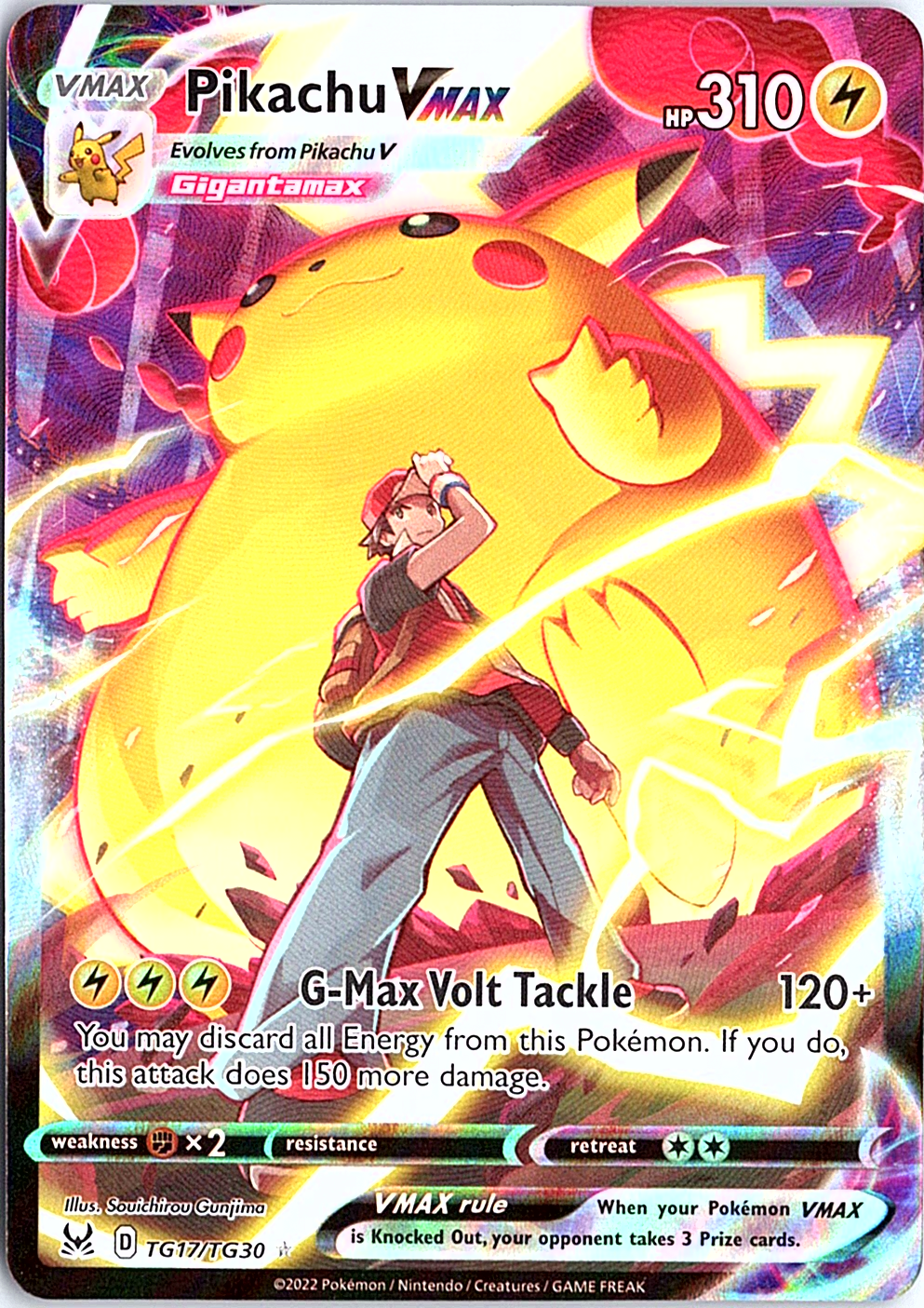 Pikachu VMAX Ultra Rare SWSH11: Lost Origin Trainer Gallery TG17/TG30 NM