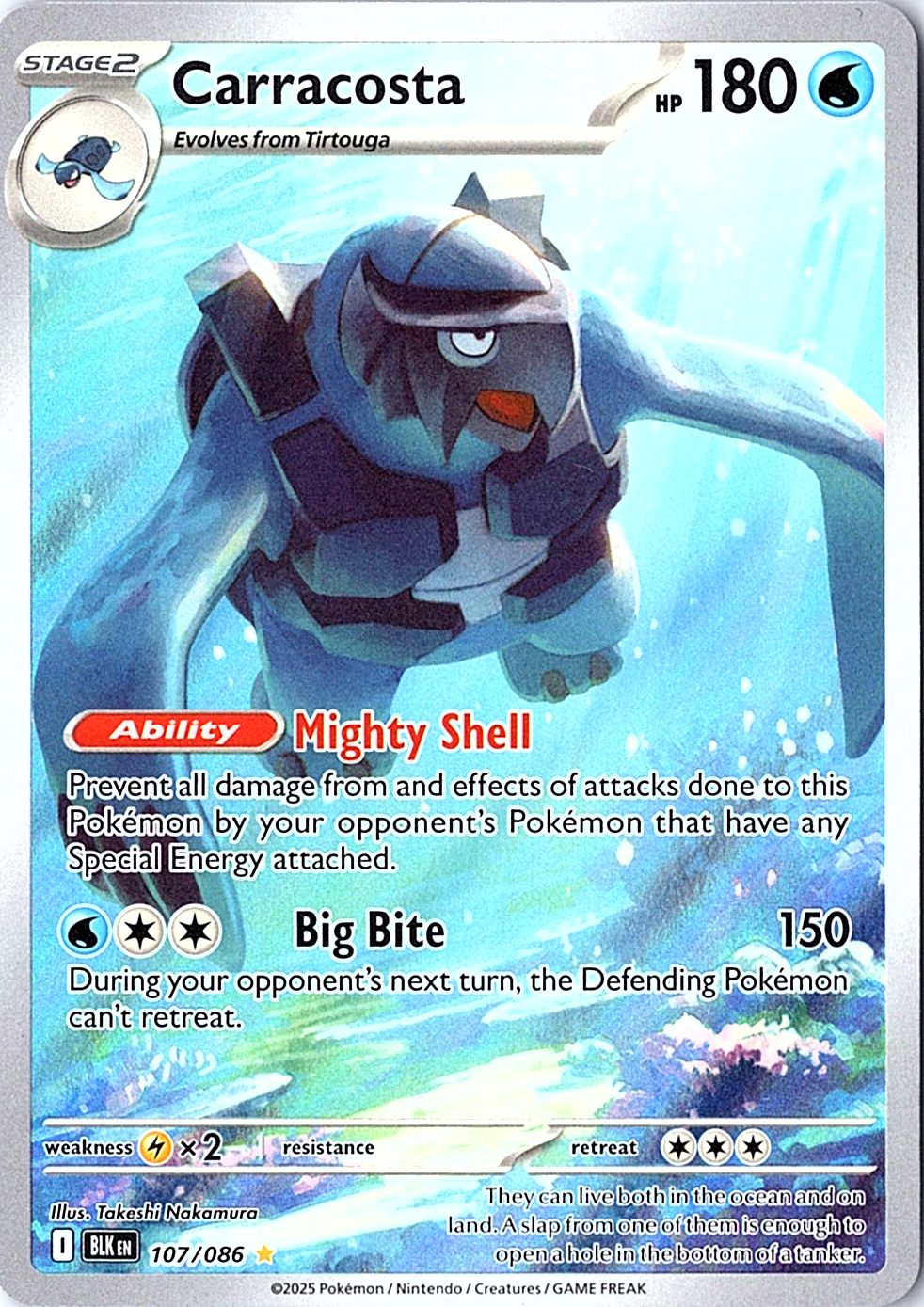Carracosta Illustration Rare SV: Black Bolt 107/086 NM