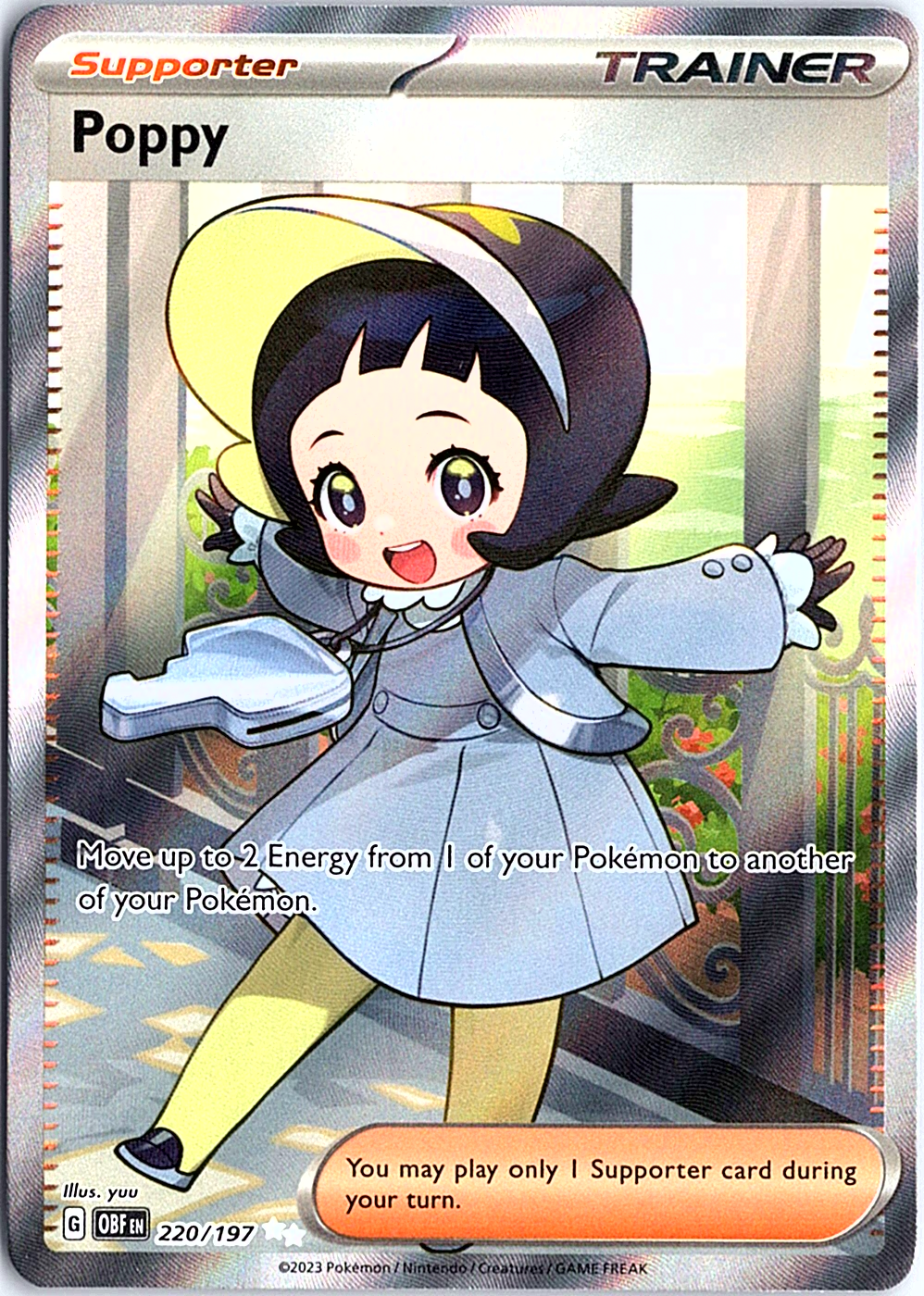 Poppy Ultra Rare SV03: Obsidian Flames 220/197 NM