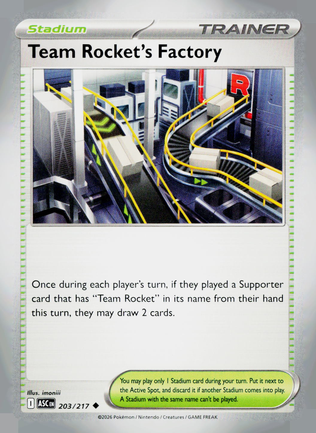 Team Rocket's Factory ASC 203/217 NM