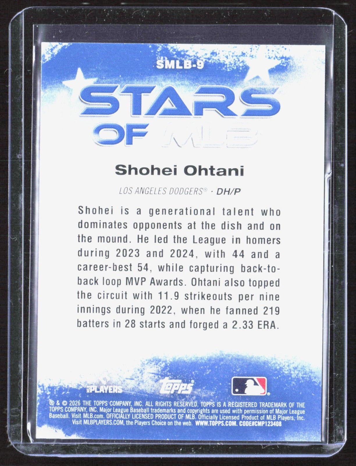2026 Topps - Stars of MLB Shohei Ohtani SMLB-9 Baseball Los Angeles Dodgers