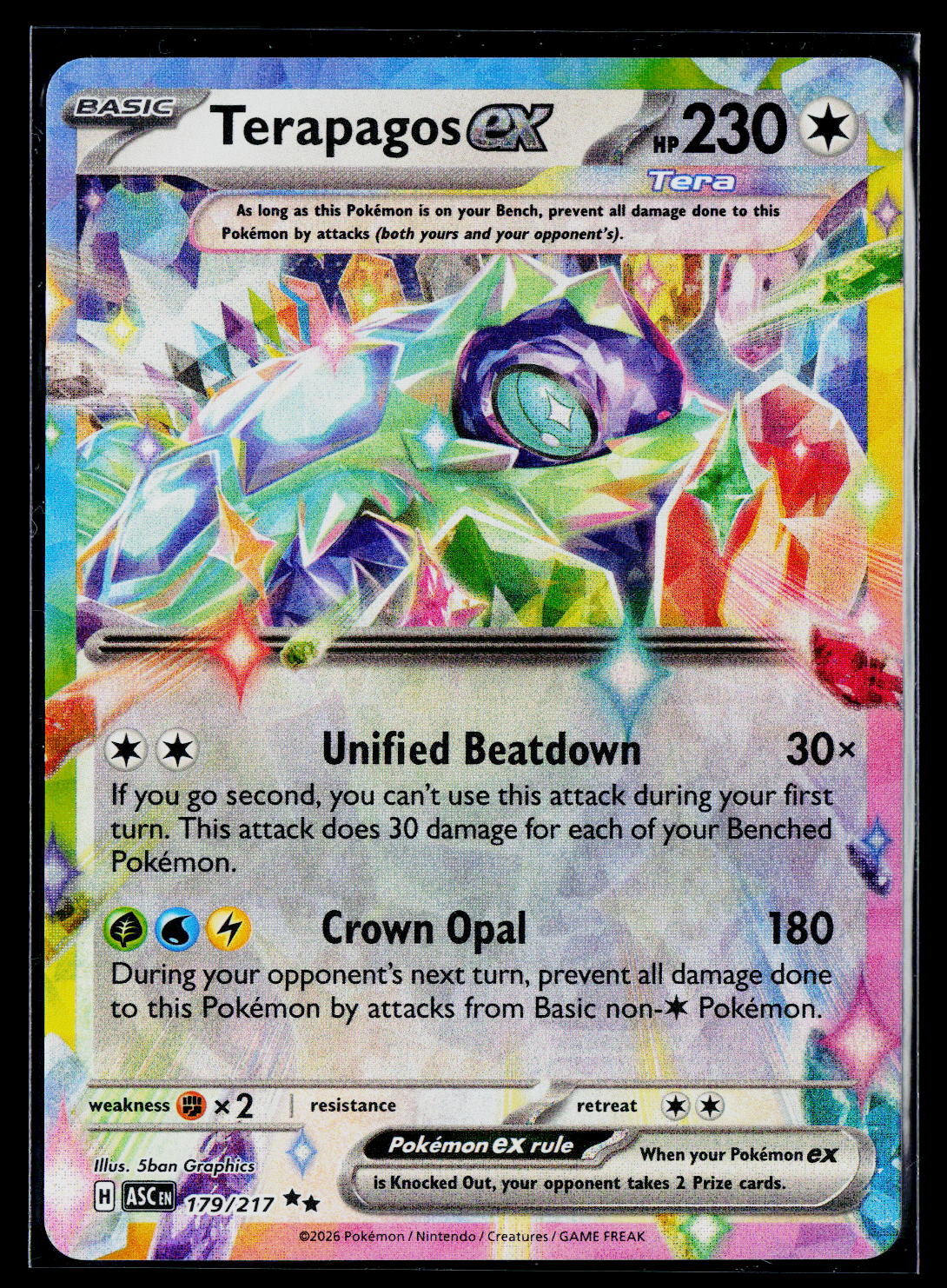 Terapagos ex ASC 179/217 Holo NM