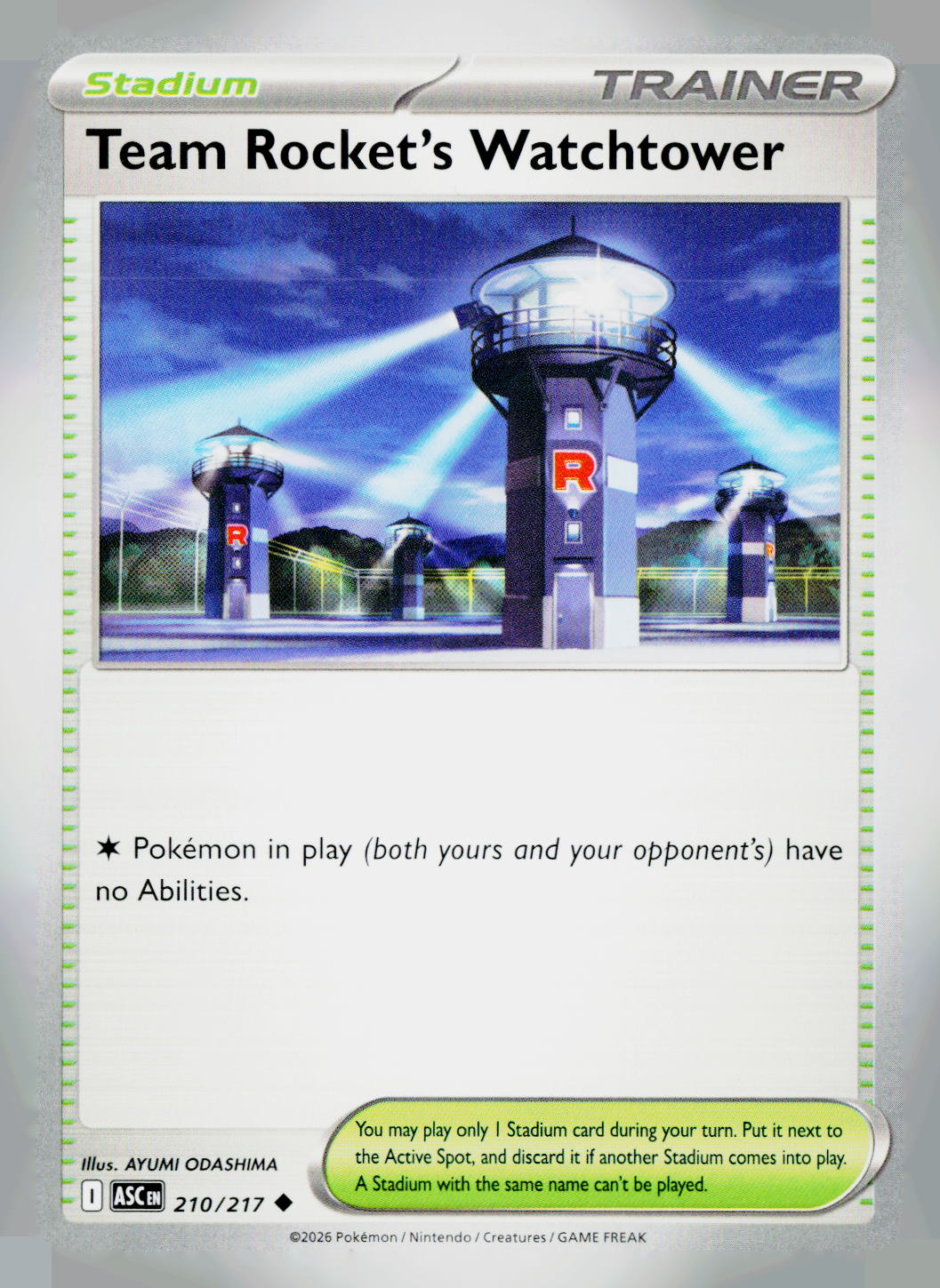 Team Rocket's Watchtower ASC 210/217 NM
