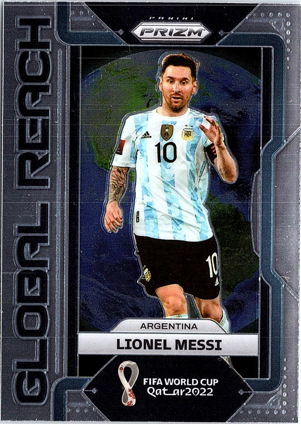 2022 Panini Prizm FIFA World Cup #10 Lionel Messi Global Reach