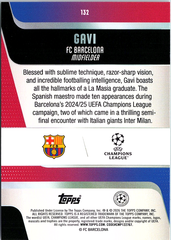 Gavi Topps UEFA Club Competitions - Green Holo 132 NM (Back)