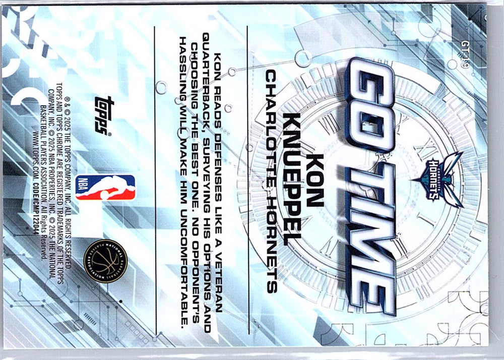 2025-26 Topps Chrome #GT-19 Kon Knueppel Go Time