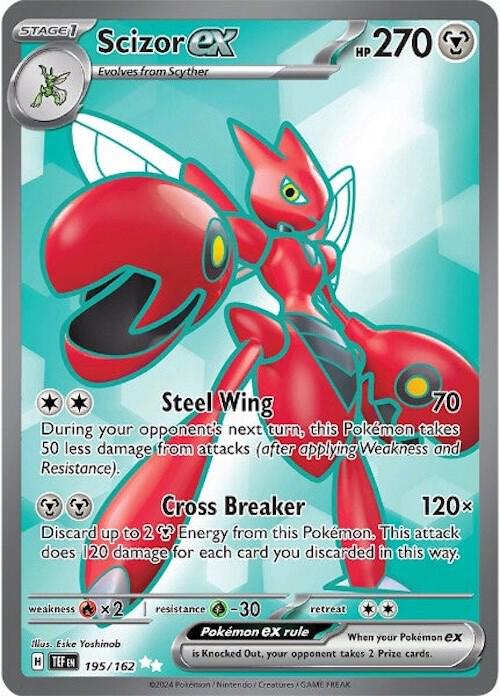 Scizor ex Ultra Rare SV05: Temporal Forces 195/162 NM