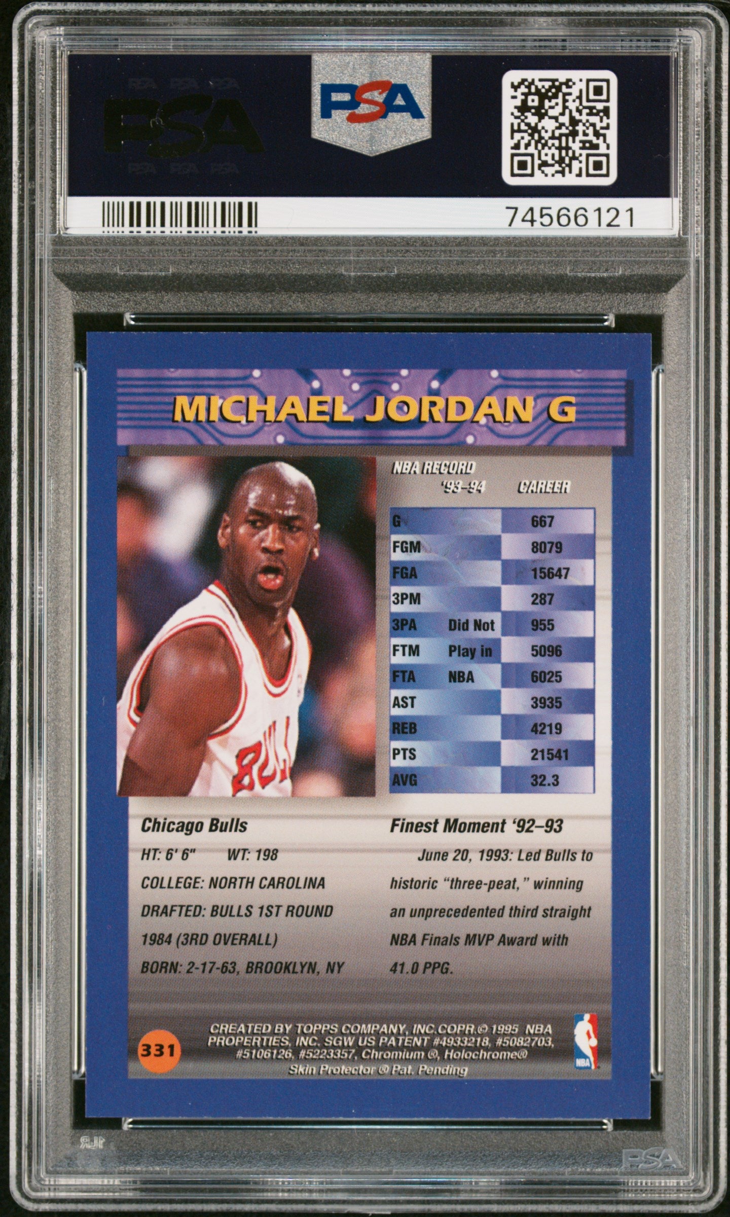 1994 Finest #331 Michael Jordan PSA 9
