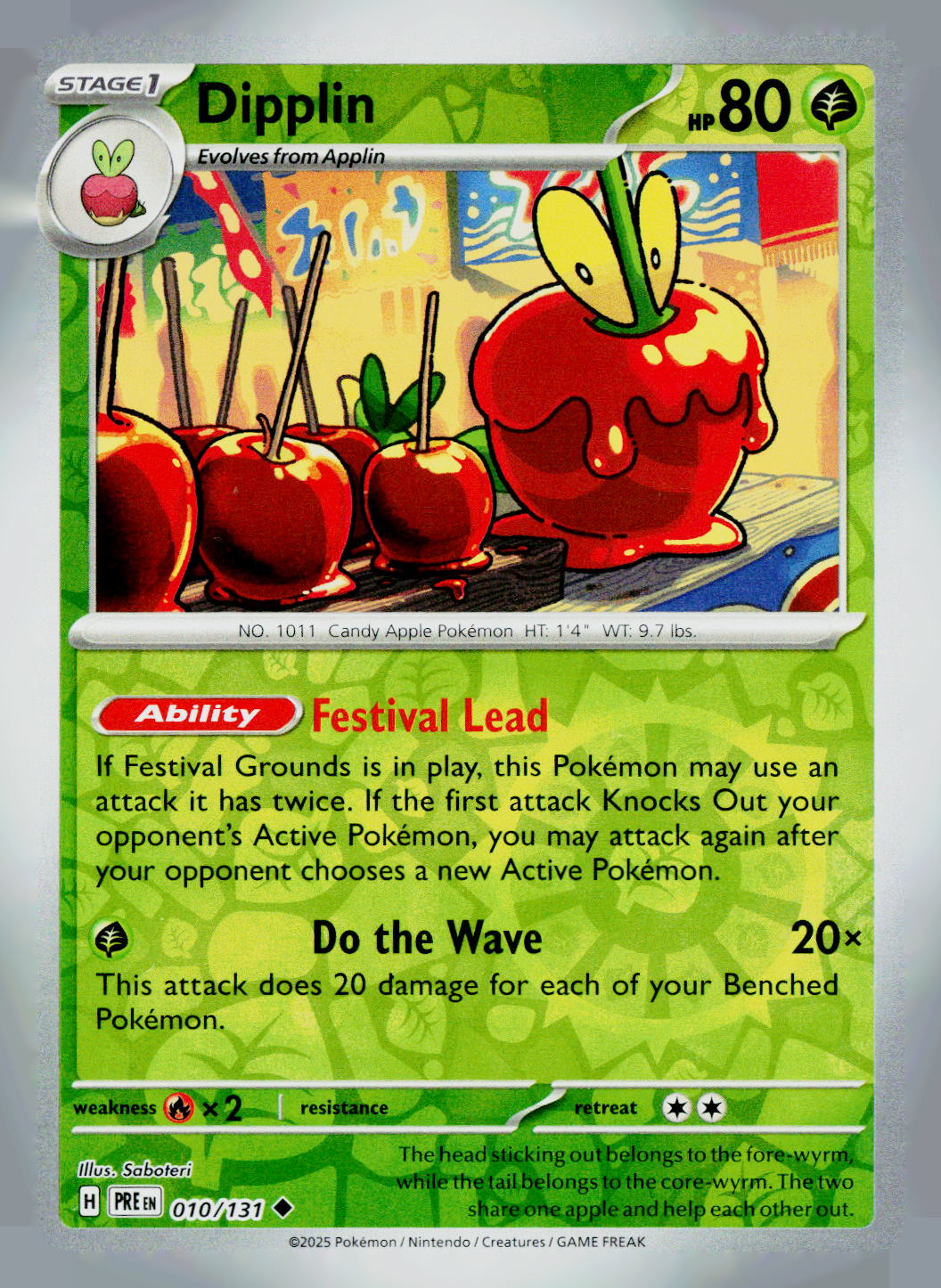 Dipplin (Poke Ball Pattern) PRE 010/131 Holo NM