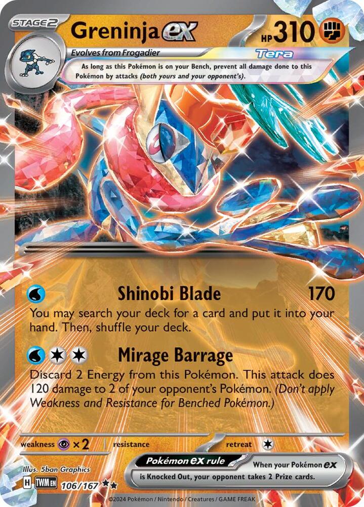 Greninja ex TWM Holo NM