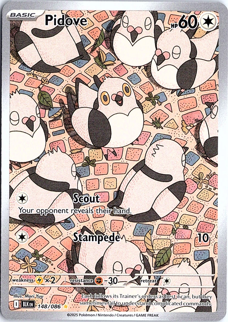 Pidove Illustration Rare SV: Black Bolt 148/086 NM