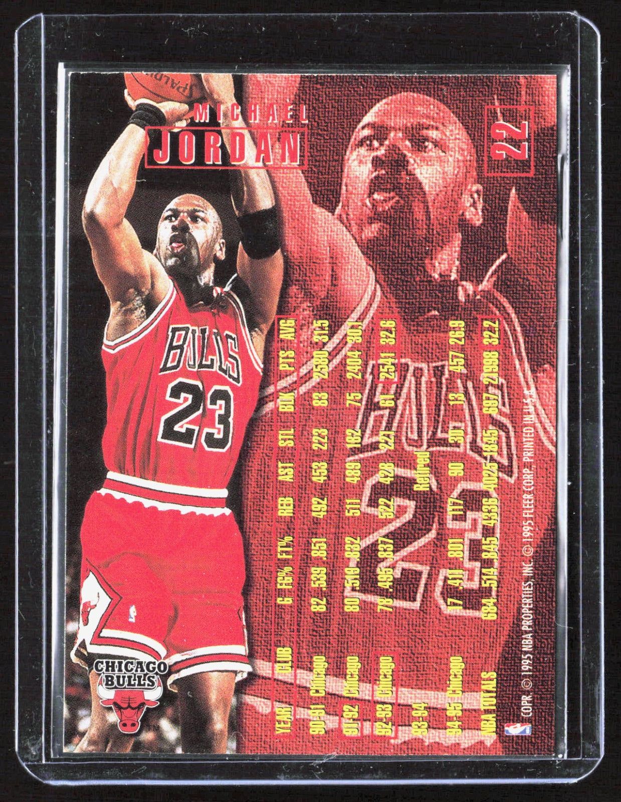 1995-96 Fleer Michael Jordan 22 Basketball Chicago Bulls