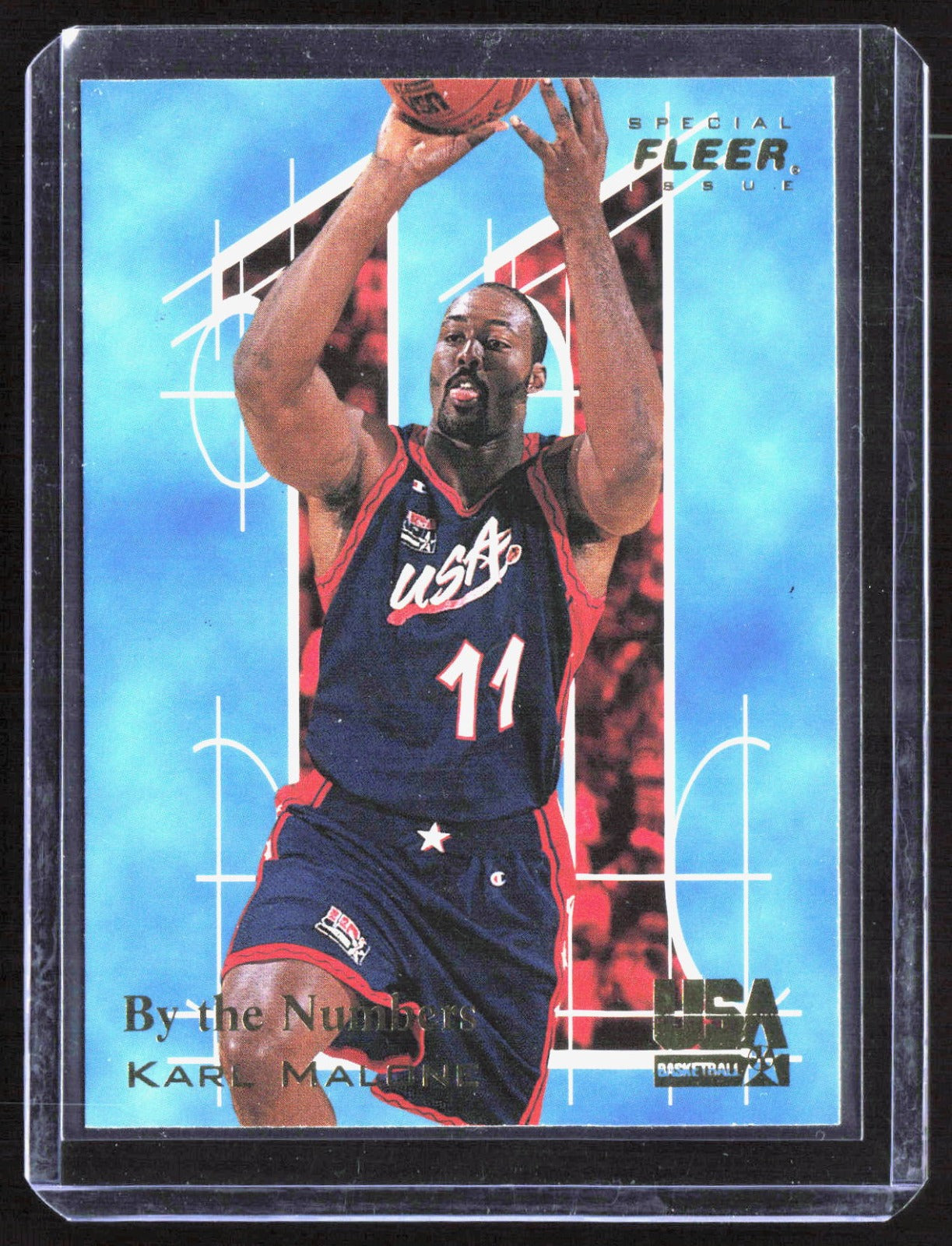 1996 Fleer USA Karl Malone 13 Basketball USA