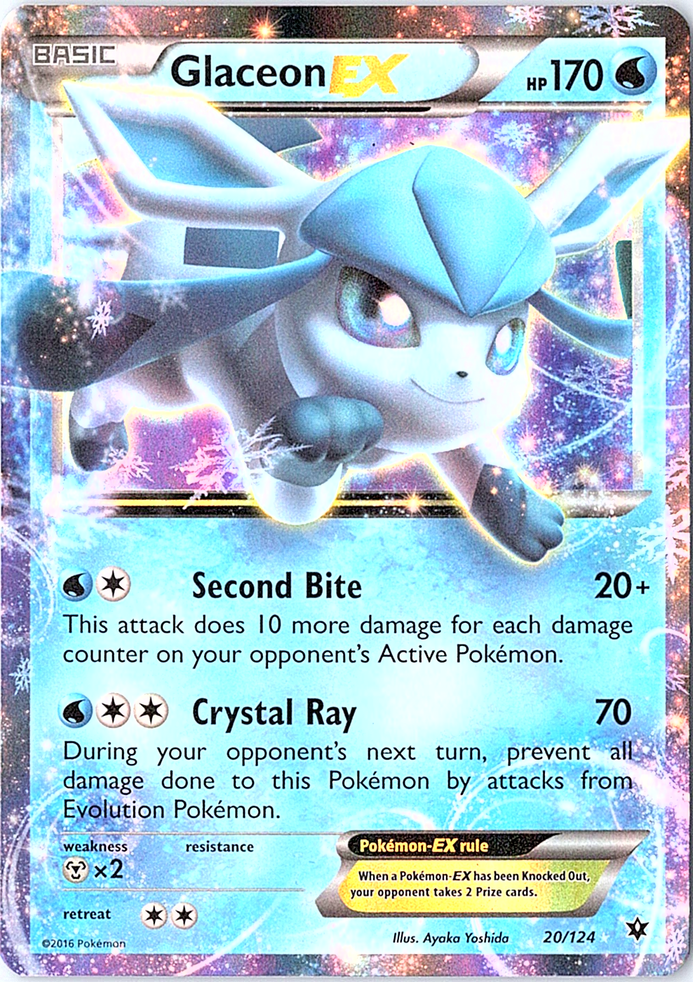 Glaceon EX Ultra Rare XY - Fates Collide 20/124 NM