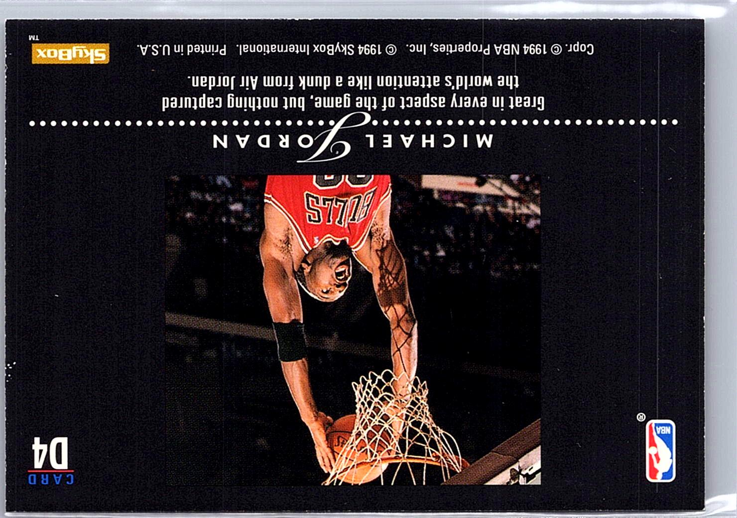 1993-94 SkyBox Premium #D4 Michael Jordan Dynamic Dunks