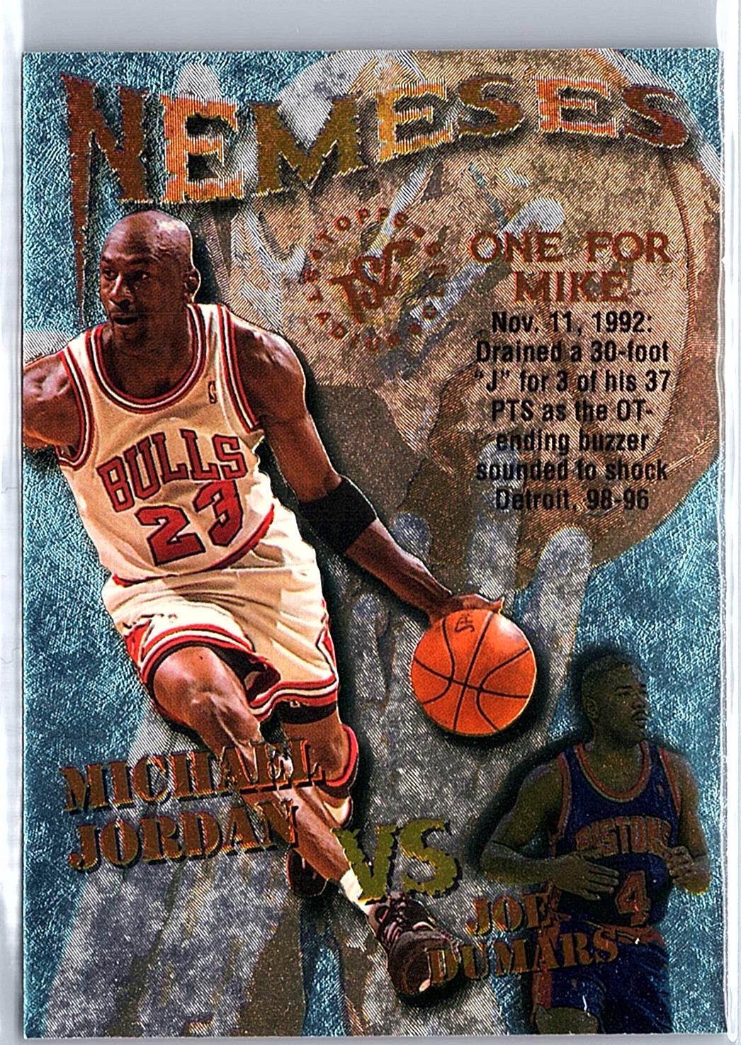 1995-96 Stadium Club #N10 Michael Jordan / Joe Dumars Nemeses