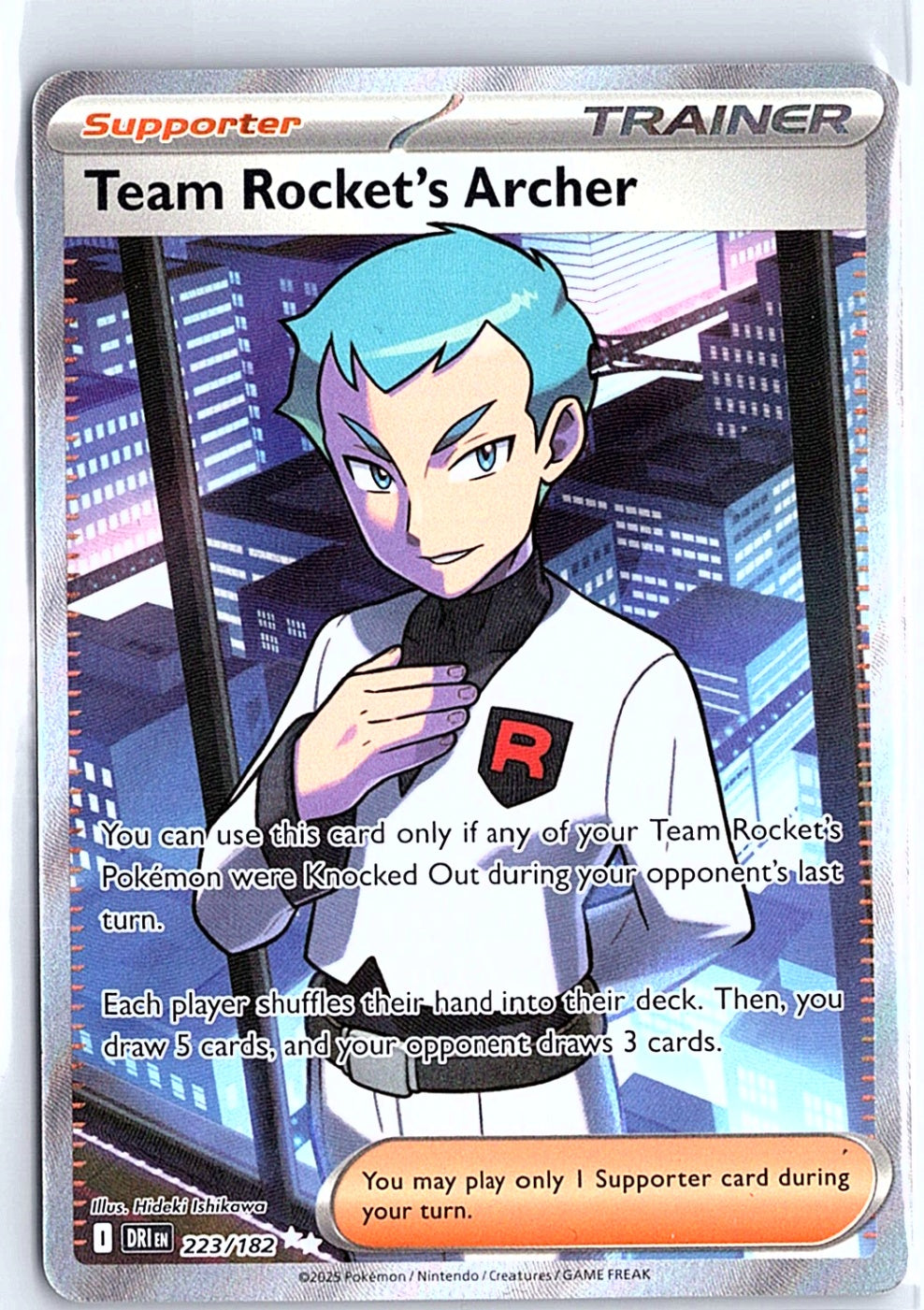 Team Rocket's Archer Ultra Rare SV10: Destined Rivals 223/182 NM