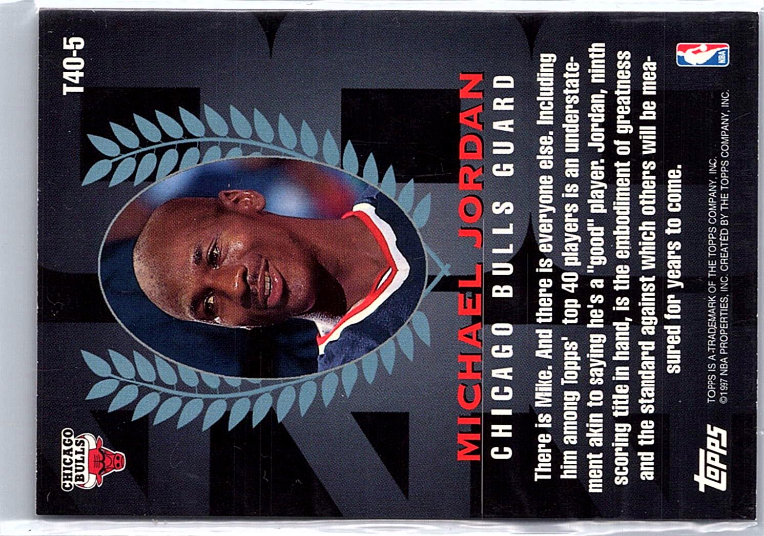 1997-98 Topps Chrome #T40-5 Michael Jordan Topps 40