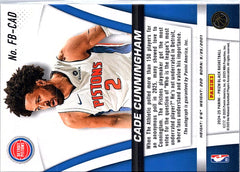 2024-25 Panini Prizm Black #FB-CAD Cade Cunningham Flashback Signatures