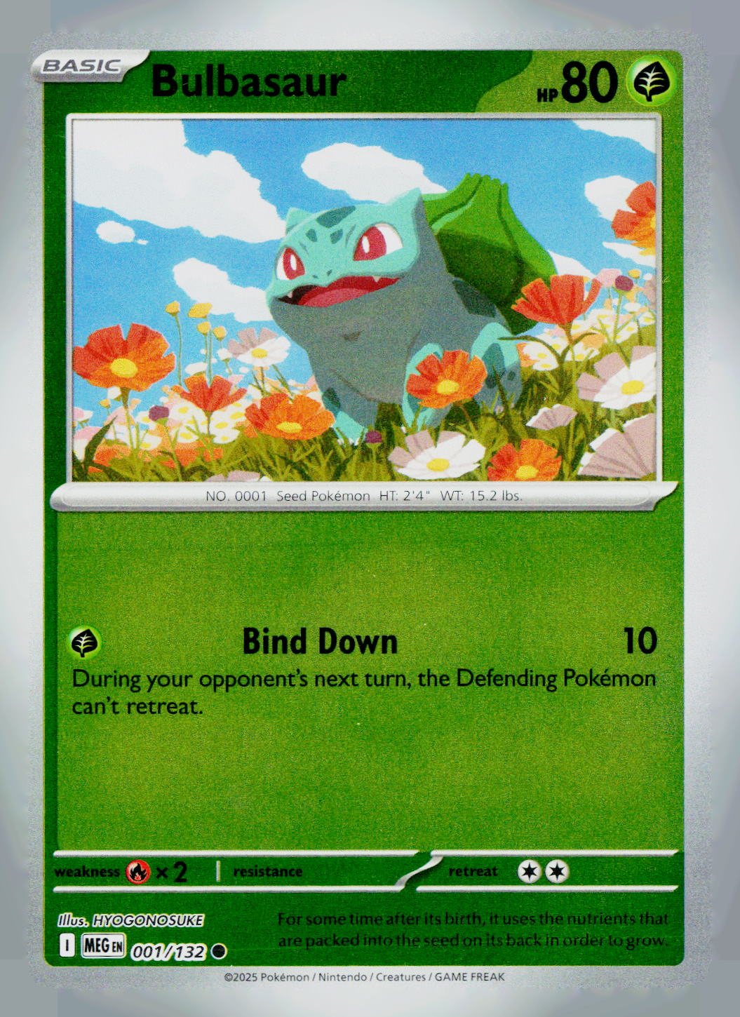 Bulbasaur MEG 001/132 Reverse Holo NM