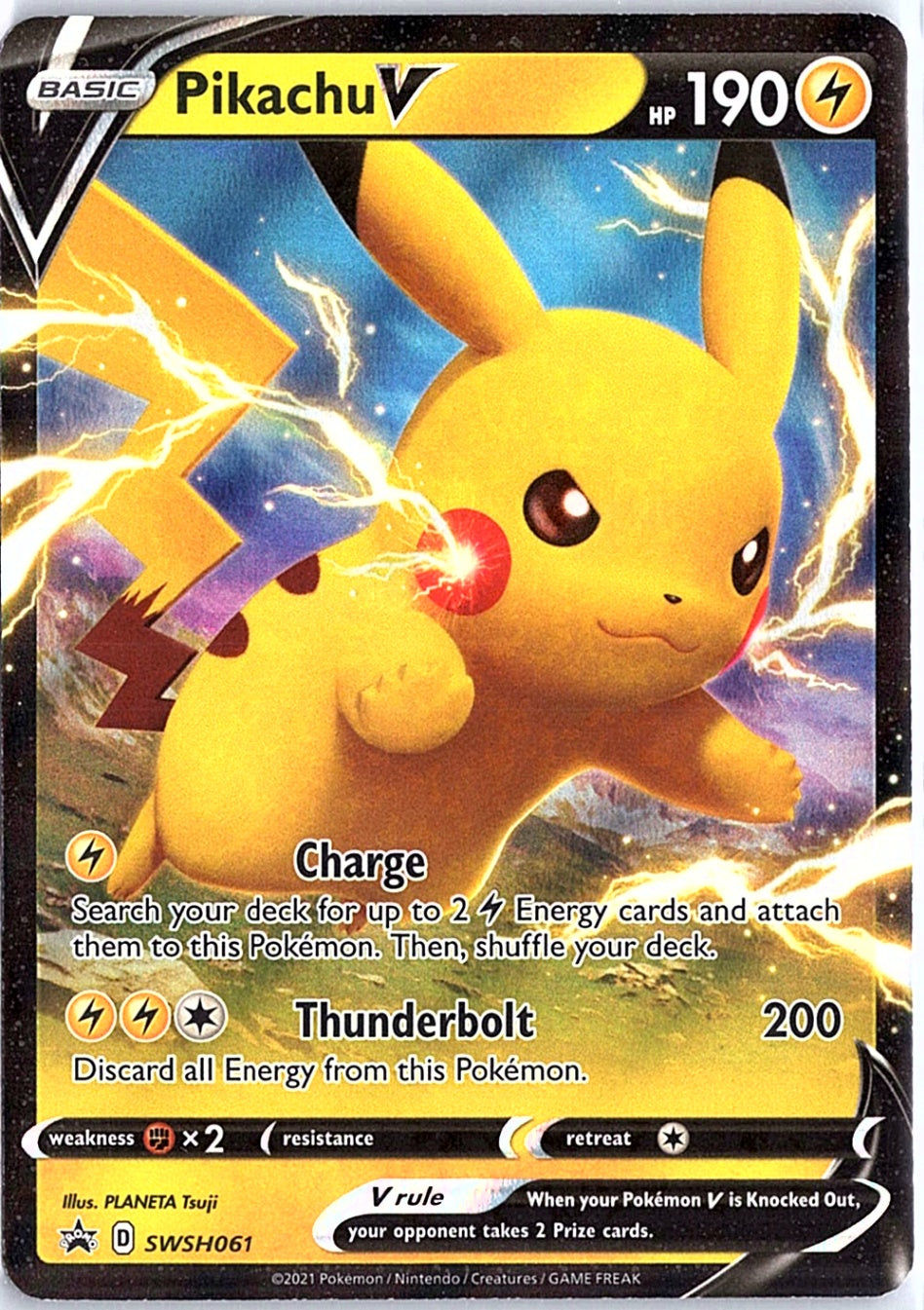 Pikachu V Promo SWSH: Sword & Shield Promo Cards SWSH061 NM