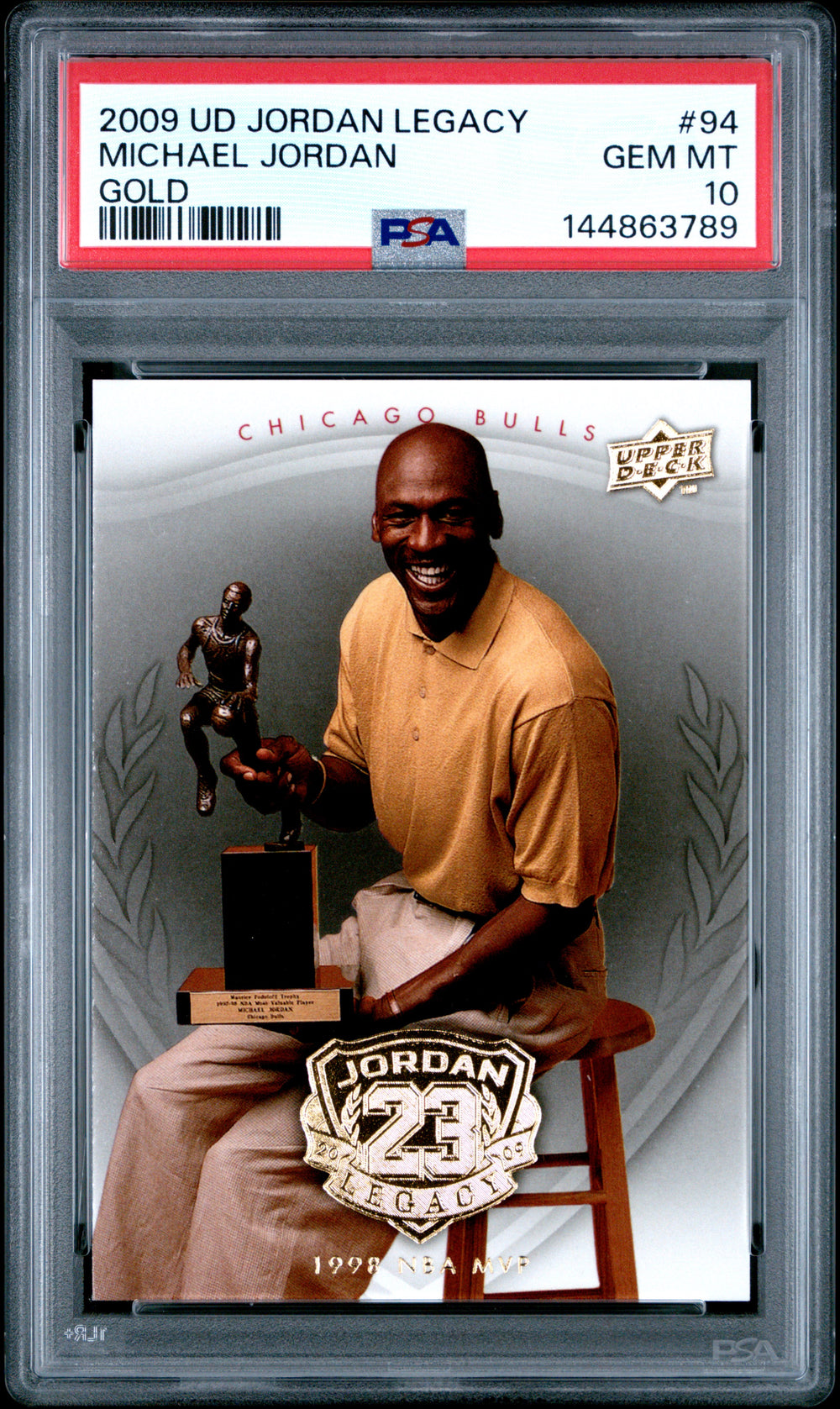 2009 Upper Deck Jordan Legacy Gold #94 Michael Jordan Gold PSA 10