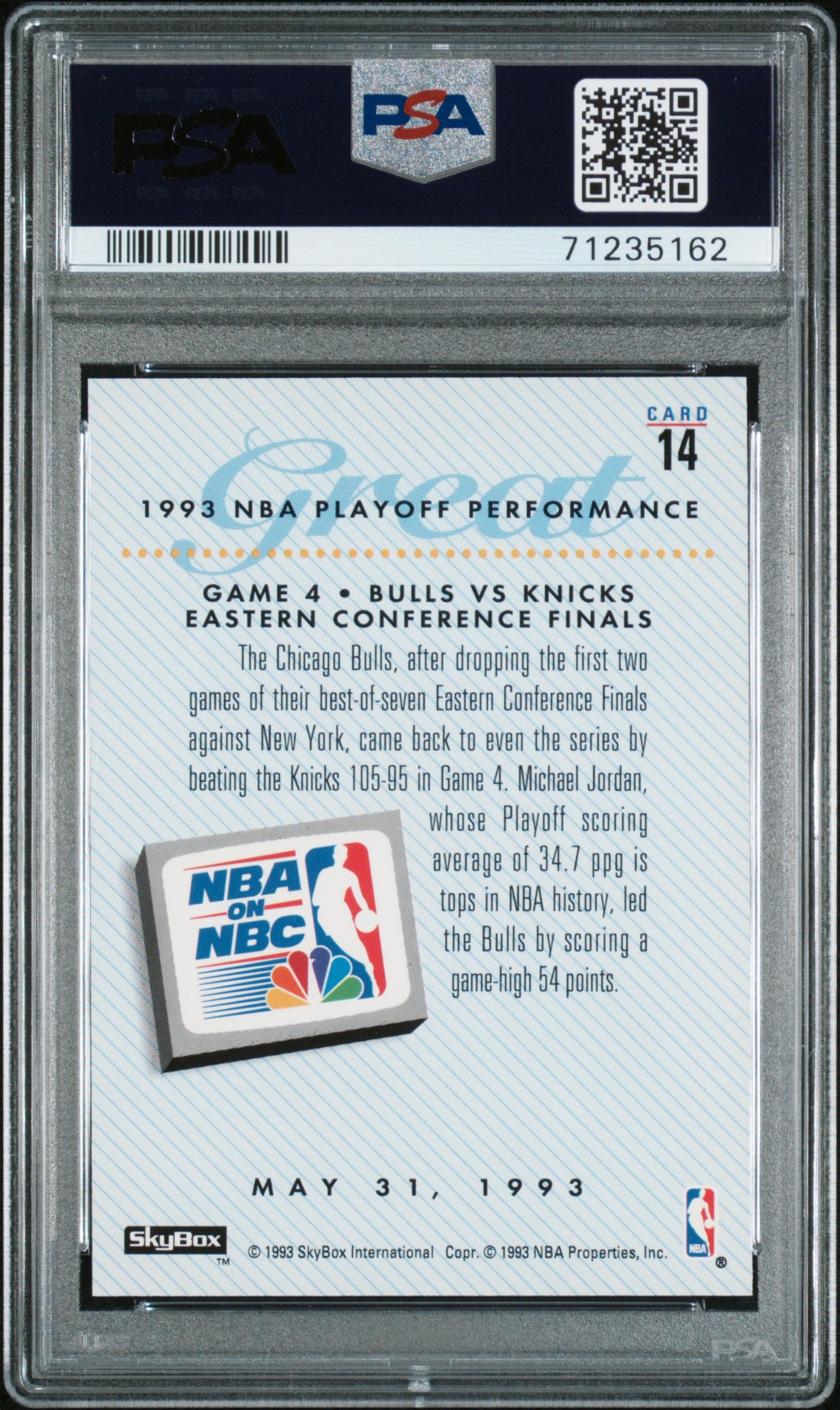 1993 Skybox Premium #14 Michael Jordan PSA 10