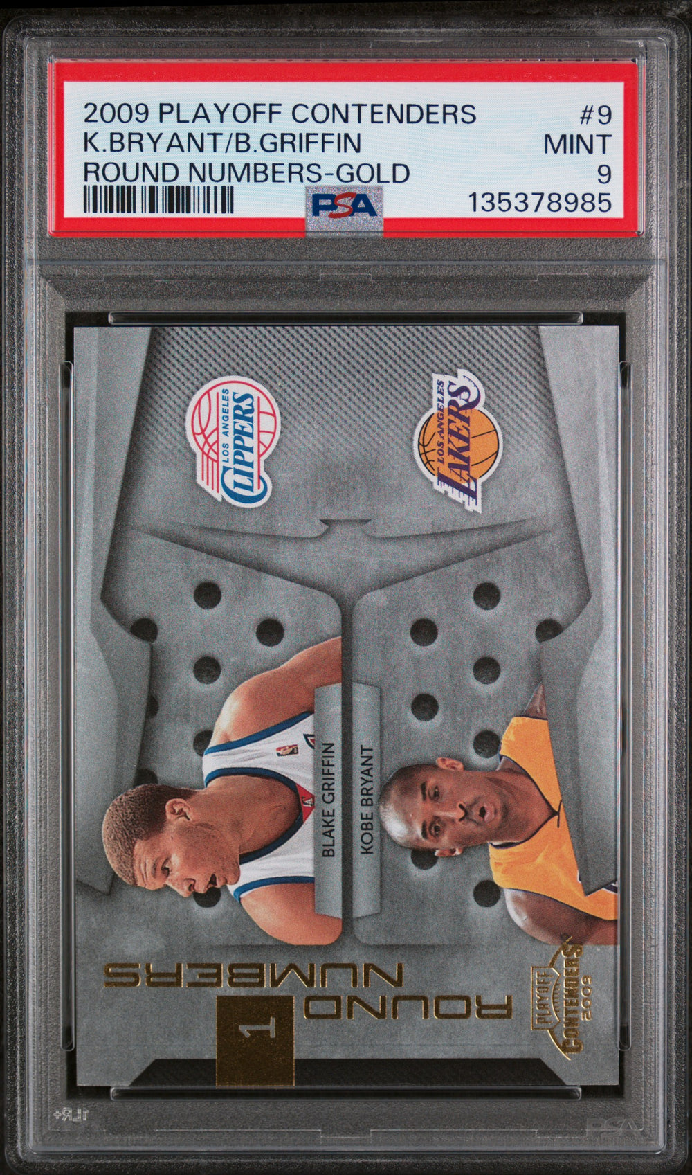 2009 Playoff Contenders Round Numbers #9 K.Bryant/B.Griffin Round Numbers-Gold PSA 9