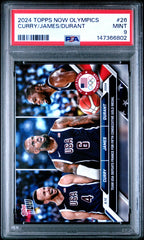 2024 Topps Now Olympic Games #26 Curry/James/Durant PSA 9