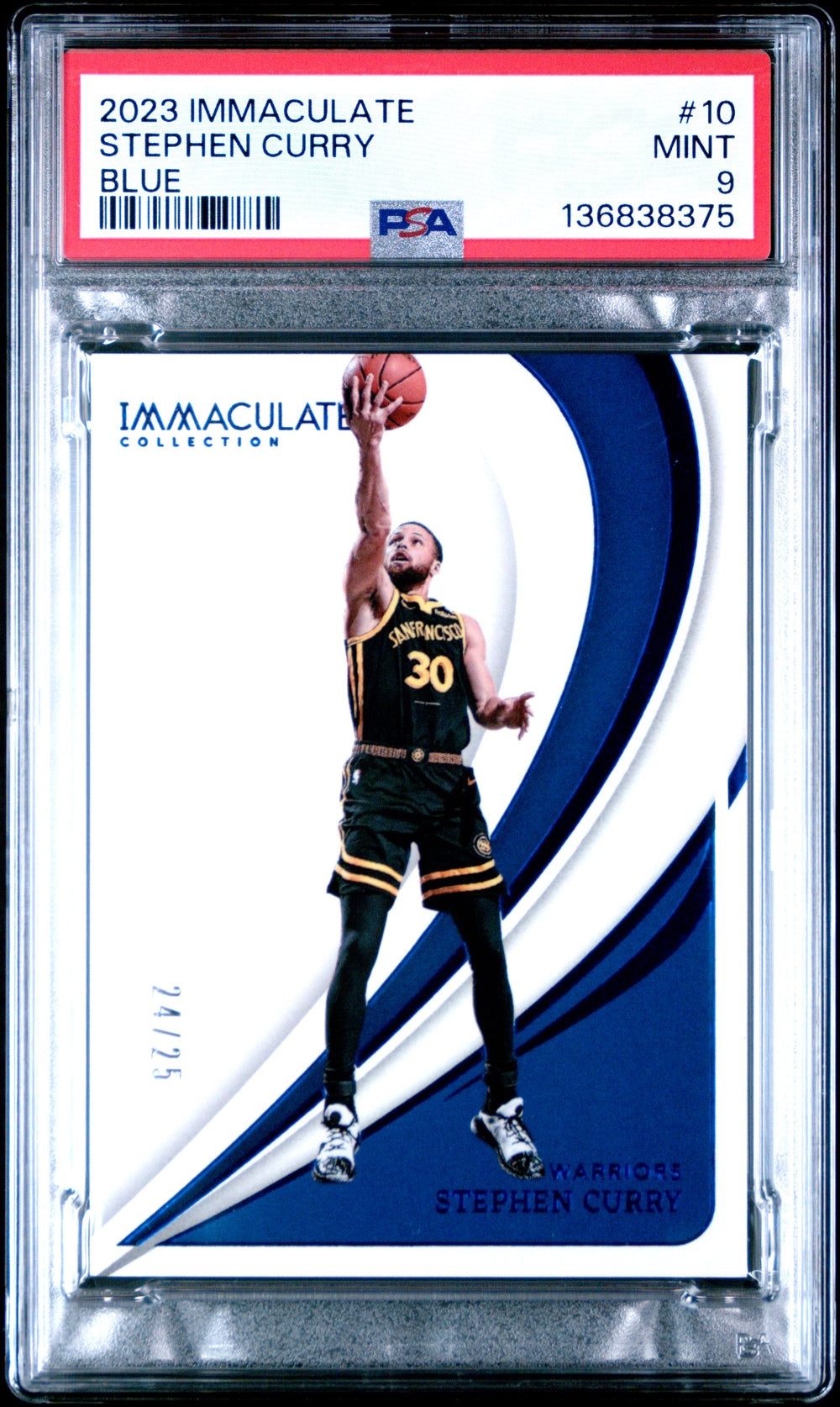 2023 Panini Immaculate Collection #10 Stephen Curry Blue PSA 9