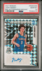 2021 Panini Mosaic Rookie Autographs Mosaic #RAMJGD Josh Giddey Rke.Autographs Mosaic PSA 10
