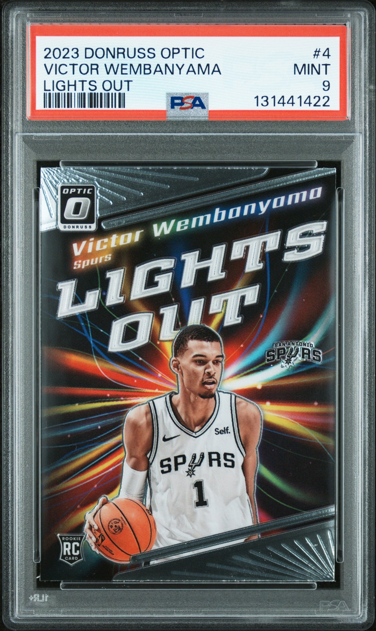2023 Panini Donruss Optic Lights Out #4 Victor Wembanyama PSA 9