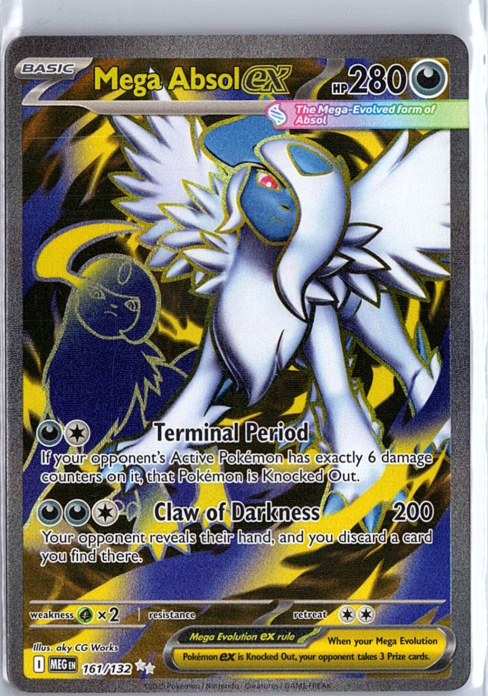 Mega Absol EX 161/132 NM Full Art Mega Evolution Pokemon TCG English NM
