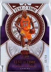 2022-23 Panini Crown Royale #2 Shaquille O'Neal Test of Time #/99