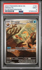 2023 Pokemon Mew En-151 #180 Omanyte Illustration Rare PSA 9