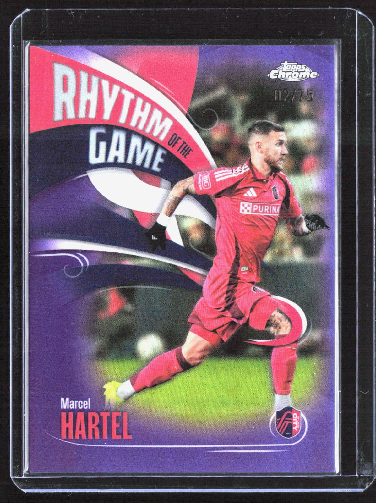 2026 Topps Chrome MLS - Rhythm of the Game Purple Refractor Marcel Hartel /75