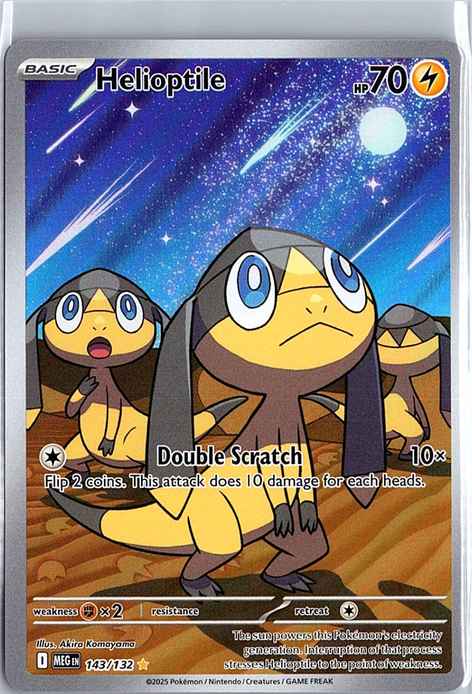 Helioptile Illustration Rare ME01: Mega Evolution 143/132 NM