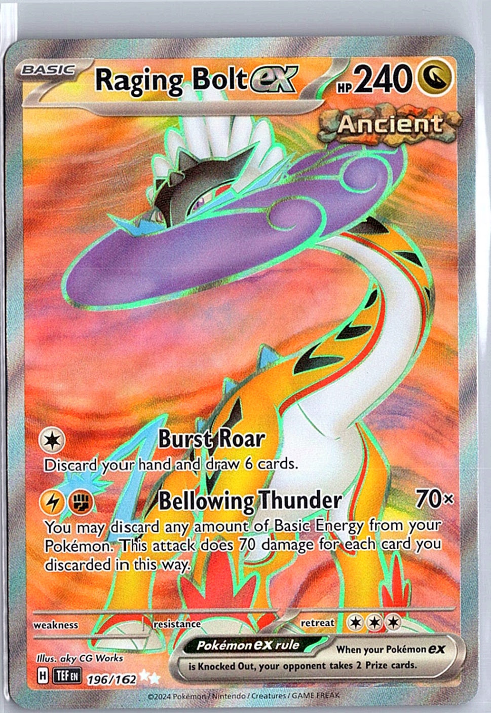 Raging Bolt ex Ultra Rare SV05: Temporal Forces 196/162 NM