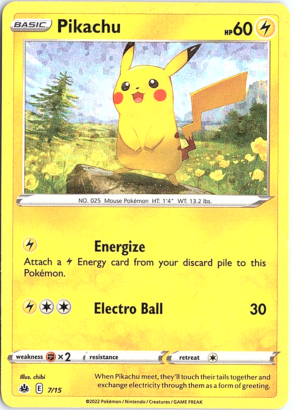 Pikachu - 7/15 Promo McDonald's Promos 2022 007/015 NM
