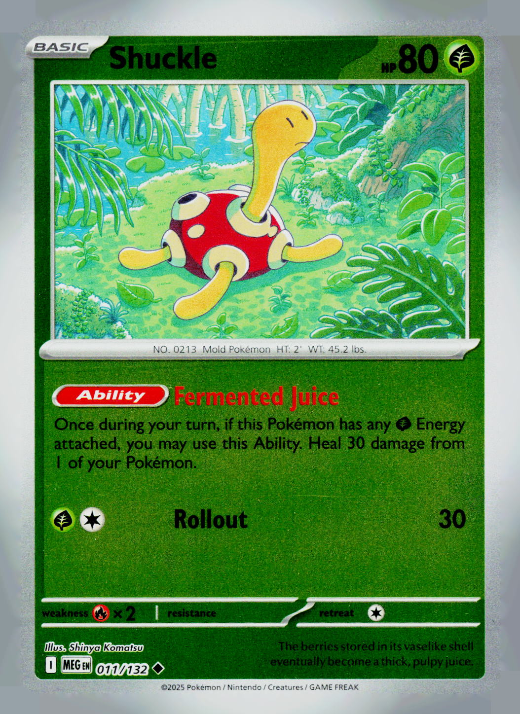 Shuckle MEG 011/132 Reverse Holo NM