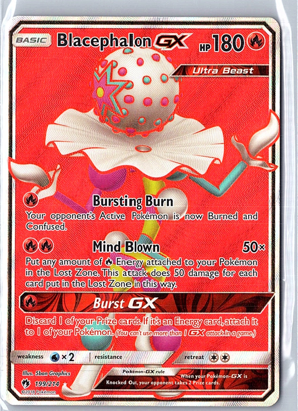 Blacephalon GX (Full Art) Ultra Rare SM - Lost Thunder 199/214 NM