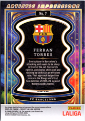 Ferran Torres Panini Select La Liga - Artistic Impressions 7 NM (Back)