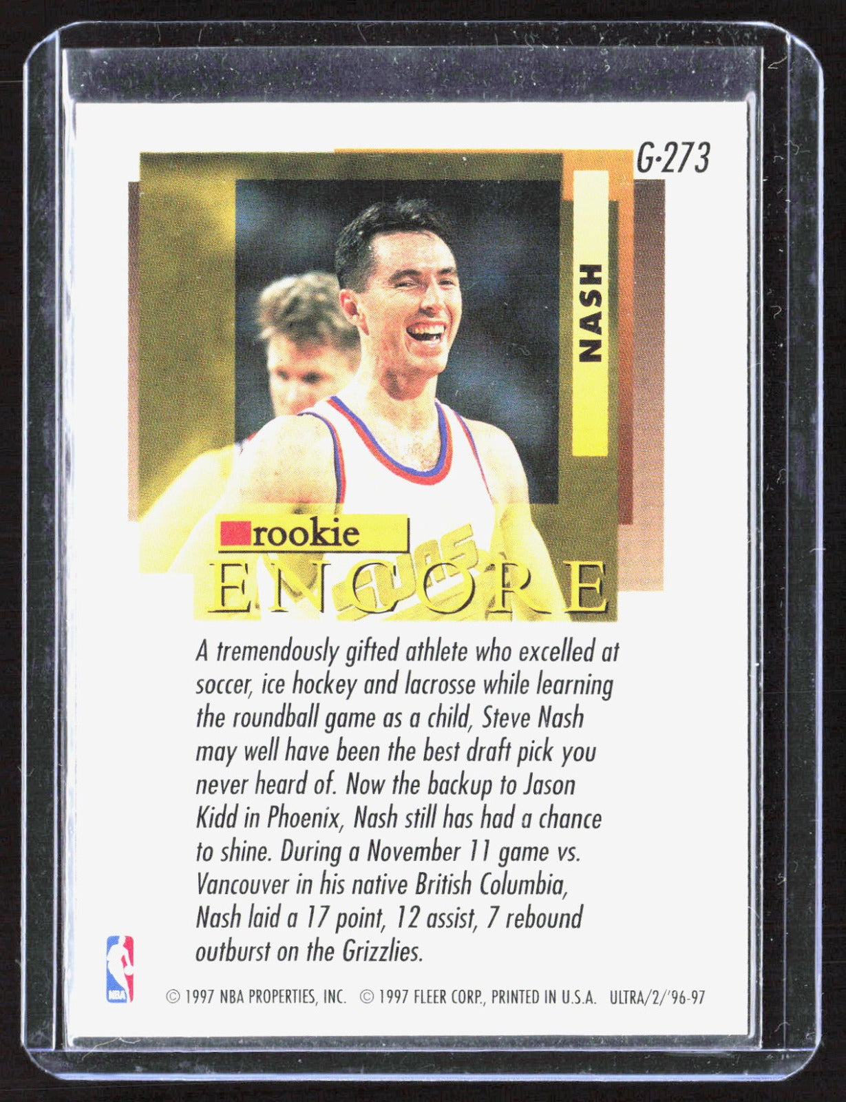 1996-97 Ultra Steve Nash 273 Basketball Phoenix Suns